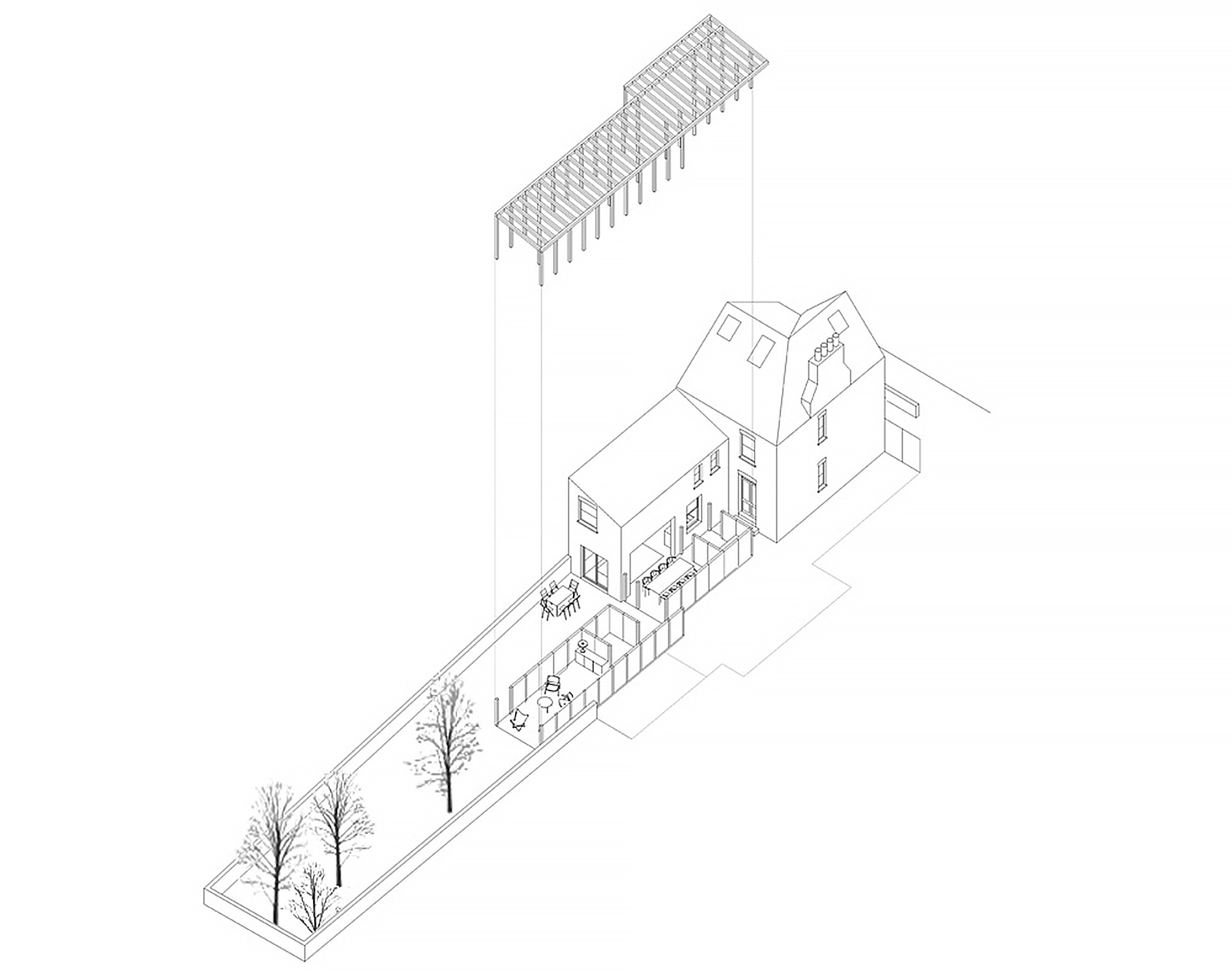 Erbar Mattes Architects Glisson Road Cambridge timber frame extension model